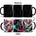 350ml One Piece Coffee Mug Creative Color Change Mug Luffy Zoro Anime Cartoon Tea Milk Ceramic Cup Best S Friends