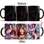 350ml One Piece Coffee Mug Creative Color Change Mug Luffy Zoro Anime Cartoon Tea Milk Ceramic Cup Best S Friends