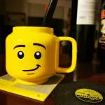250ml LEGO MUGS CRAMIC CUP MILK COFFEE MUGS CUPS for Kids Yellow Smiling Expression Cartoon Cute Drinkware Lego Friend for Kids