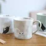 New Japanse Cat Ceramic Cup Arts Cup 380ml Coffee Cup Student Cup