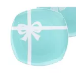 Bone China Bowknot Mug Quality Blue Wedding Tableware Serving Cup Ceramic Star Restaurant Plate Coffee Tumblerful