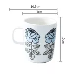 Nordic Rose Flower Porcelain Tea Coffee Mug Milk Breakfast Cups Birthday