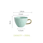 New Creative Mug Nordic Cute Personality Girl Solid Color with Spoon Ceramic Cup Tea Cup
