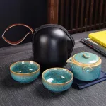 Ceramic Porcelain Teapot Teacups Travel Office Kung Fu Tea Set Teaware Handmade Portable Chinese Tea Set Tea Pot And Cup Set