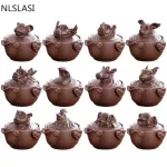 Chinese Twelve Zodiac Portable Travel Tea Set Yixing Purple Teapot Quik Pots Teaware Chines Drink Teapots Nlslasi