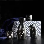 Japanse Porcelain Vintage Ceramic Pot Flagon Liquor Spirits Cups Set Kitchen Dining Bar Drinkware Japanse Sake Wine Set