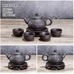 Chinese Tea Set 1 Teapot 4 Cups Yixing Zisha Pot Handmade Zhu Ni Xi Shi Pot Home Set Small Teapot