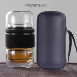 Creative Portable Tea Set For Business Travelling Tea Cup Filter Set For Business Trip Business Healthy Glass Outdoor