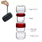 Creative Portable Tea Set for Business Traveling Tea Cup Filter Set for Business Trip Business Healthy Glass Outdoor