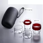 Creative Portable Tea Set for Business Traveling Tea Cup Filter Set for Business Trip Business Healthy Glass Outdoor