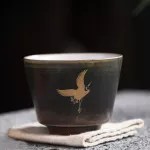 4PCS Ceramic Cup Box Japanse Retro Kiln Change Clay 60ml Water ware Bar Decoration HouseHold Kitchen Supplies Drinkware