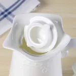 3PC Set White Embossed Porcelain Tea Pot Set with Mug. Taza Service A The Turkish Tea Set Country Side Coffee Cup Water Pot