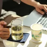 Wooden Handle Glass Tea Separation Cup Teaset Ceramic Filter Office Personal Mug Large Capacity Personal Tea Cup with LID 420ml