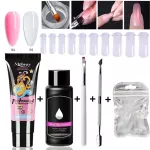 Set for Nail Poly UV Gel Kit Builder Gel Nail Brush Soak Off Quick Building Finger Extension Camouflage Nails