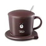 Coffee Mug Warmer Sets Portable 55? USB Electric Heating Cup Mat Cup Office Cartoon Theromeostatic Coffee Cup Theromeostatic Cup