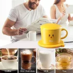 Coffee Mug Warmer Sets Portable 55? USB Electric Heating Cup Mat Cup Office Cartoon Theromeostatic Coffee Cup Theromeostatic Cup