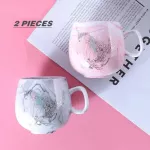 2 Pieces Flamingo Coffee Mugs Ceramic Mug Mr Mrs Travel Milk Tea Cup 250ml Wedding Dropshipping
