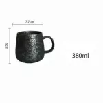 380ml Japanse-Steyle Retro Spoon with Lid Ceramic Cup Saucer Set Creative After Office Mug Stoneware Coffee Bottle