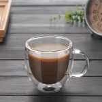 New Heat-Resistant Double Wall Glass Cup Beer Espresso Coffee Cup Set Beer Mug Tea Glass Whiskey Glass Cups Drinkware