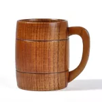 Handmade Wooden Teacup Wood Coffee Mug Accessories Rubber Drinkware Handmade Water Mugs Wooden Tea Milk Cup
