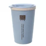 280ml Double-Wall Insulation Wheat Fiber Straw Coffee Cup Travel Mug Leakproof Portable Thermos Cold Drinks Cup Household
