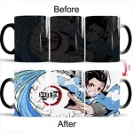 New 350ml Demon Slayer Heat Temperature Sensitive Coffee Mug Creative Color Changing Cartoon Anime Milk Ceramic Cup