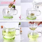 Xinchen 1 Set Coffee Mug Tea Glass Cup Transparent Clear Milk Mug Coffee Tea Mugs With Tea Infuser Filter Lid Water Cup