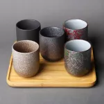 Porcelain Kung Fu Tea Cup 128ml Japanse Ceramic Coffee Mug Rough Stoneware Drinkware Pottery Master Specialized Cups