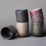 Porcelain Kung Fu Tea Cup 128ml Japanse Ceramic Coffee Mug Rough Stoneware Drinkware Pottery Master Specialized Cups
