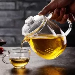 Heat Resistant Glass Tea Pot and Cup Set Glass Teapot with Filter Puer Tea China Set Flower Teapot Kettle Mug