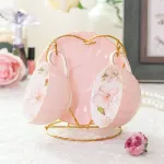 6pcs Nordic Luxury Phnom Penh Couple Cup High-Grade Ceramic Home After Set Flower Tea Cup Set Wedding