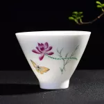 High Quality Hand Painted Ceramic Tea Cup 1PCS China Cup Small Porcelain Tea Bowl Teacup Tea Accessories Drinkware