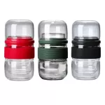 Travel Tea Pot Set China Kung Fu Glass Infuser Teapot Cups W/ Bag
