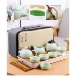 Ceramic Porcelain Kung Fu Tea Set Teaware Tea Pot and Cup Set Travel Tea Set One Pot Four Cup Outdoor Car Portable
