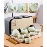 Ceramic Porcelain Kung Fu Tea Set Teaware Tea Pot and Cup Set Travel Tea Set One Pot Four Cup Outdoor Car Portable