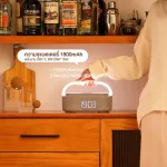 ลำโพงบลูทูธ 4in1 ชาร์จไรสาย นาฬิกาตั้งปลุก พร้อมโคมไฟ แบตเตอรี่ 1800 mAh เสียงดี มีไฟ