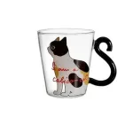 250 ML Cute Black Cat Glass Coffee Mug Set Handgrip Animal Shaped Milk Water Juice Mugs Tea Cup Japanse Style Kawaii Home