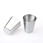 New 6PCS Stainless Steel Cup Drinking Coffee Tea Tumbler Camping Mug 3.6x4.2CM Wine Glass for Camping Holiday Picnic 112