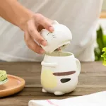 Super Cute 3d Animal Cate Cute Ceramic Water Cup Large Capacity Mug with Cover Coffee Cup