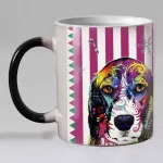 New Design Funny Pop Dogs Heat Reveal Coffee Mug Ceramic Color Change Magic Mugs Tea Cup Best for Friends 11oz