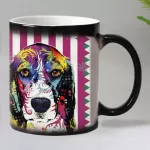 New Design Funny Pop Dogs Heat Reveal Coffee Mug Ceramic Color Change Magic Mugs Tea Cup Best for Friends 11oz