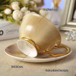 Europe Noble Bone China Coffee Cup Saucer Spoon Set 200ml Luxury Ceramic Mug -Grade Porcelain Tea Cup Cup Cup Cup Cup Cup Cafe Party Drinkware