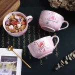 600/850ml Student Instant Noodle Big Cup Creative Ce rate Oatmeal Bowl with Lid Breakfast Cup Marble Milk Coffee Mug