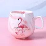 Flamingo Coffee Mugs Ceramic Travel Cup Cute Cat Foot Ins 72*85mm H1215