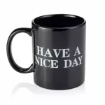 Funny Middle Finger Mugs Have A Nice Day Coffee Mug Creative Cup For Coffee Milk Tea Cups Coffee Porcelain Tea Cup