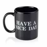 Funny Middle Finger Mugs Have a Nice Day Coffee Mug Creative Cup for Coffee Milk Tea Cups Coffee Porcelain Tea Cup