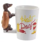 Creative Dachshund Sausage Pet Dog Personalized Coffee Mug Sausage Creative Fast food Sausage Puppy Bassotto Mugs Cup