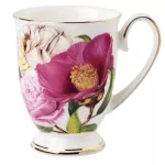 European Pastoral Bone China Coffee Milk Mug Creative Floral Painting Water Cup Afternoon Teacup Kitchen Drinkware S