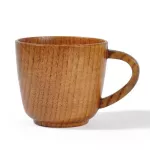 Handmade Wooden Teacup Wood Coffee Mug Accessories Rubber Drinkware Handmade Water Drinking Mugs Wooden Tea Milk Cup