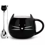 420ml Ceramic Mugs with Cute Cat Cute Tea Milk Animal Cups Phone Holder Water Cup Travel Kitchen Dining Bar Drinkware